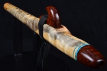 Curly Poplar Native American Flute, Minor, Mid G-4, #F31D